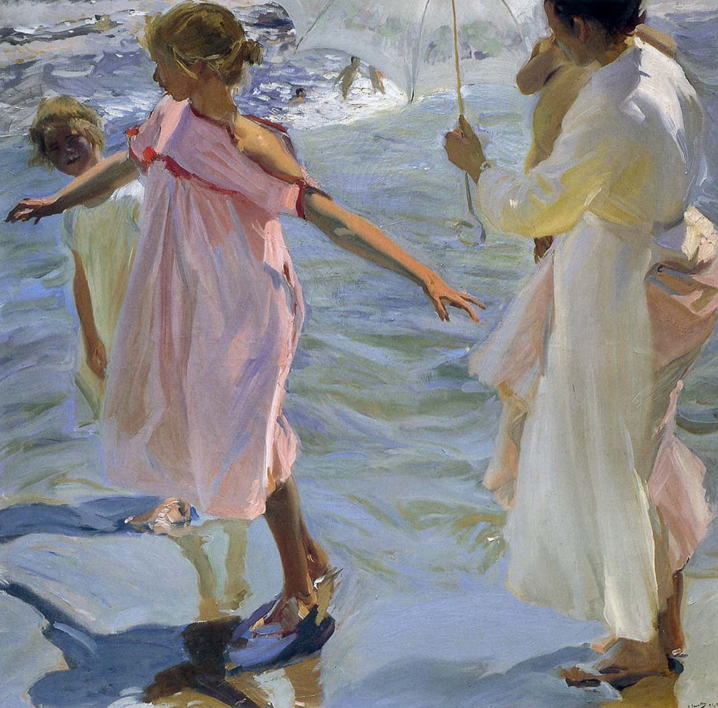 Bathtime, Valencia in Detail Joaquin Sorolla